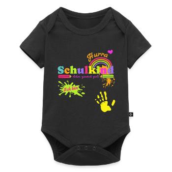 Schulanfang Einschulung Kinder Erster Schultag - Baby Premium Kurzarmbody - Schwarz - Vorne