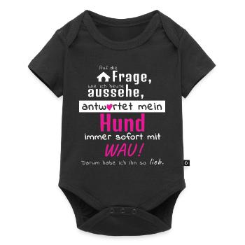 Hundeschule Hundeliebe Hundeliebhaber Spruch Wau! - Baby Premium Kurzarmbody - Schwarz - Vorne