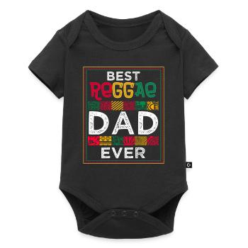 Rastafari Papa Musique Fête des pères Rasta Jamaïque Reggae - Body à manches courtes Premium Bébé - noir - Devant