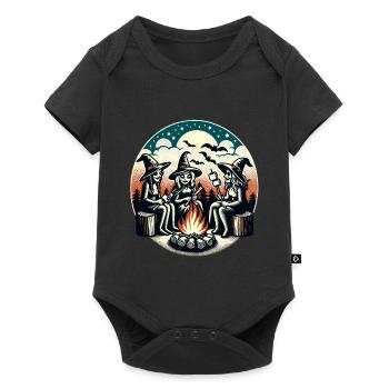 Camping Campfire Vintage Witches Design - Baby Premium short-sleeve bodysuit - black - Front