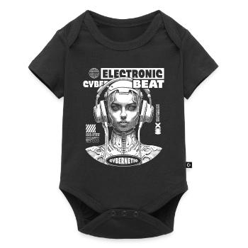 Electronic Cyber Beats on Futuristic Shirt - Baby Premium short-sleeve bodysuit - black - Front