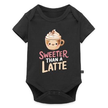 Plus mignon qu’un motif de latte barista - Body à manches courtes Premium Bébé - noir - Devant