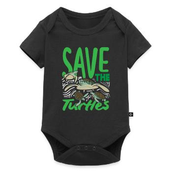 Tortue Tortue Mer Cadeau - Body à manches courtes Premium Bébé - noir - Devant