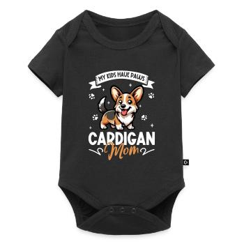 Welsh Corgi Cardigan Mama - Body à manches courtes Premium Bébé - noir - Devant