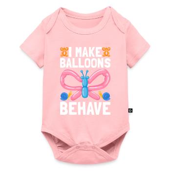 Ballon Twister Ballon Artiste Ballon Animaux - Body à manches courtes Premium Bébé - rose - Devant