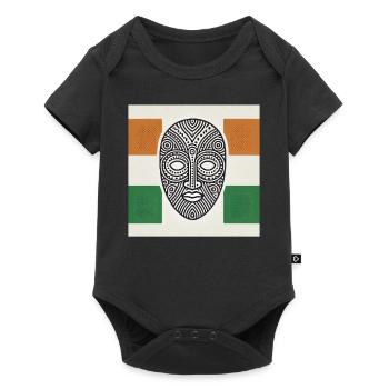 Elfenbeinküste, Westafrika, Elefant, Ivorische - Baby Premium Kurzarmbody - Schwarz - Vorne