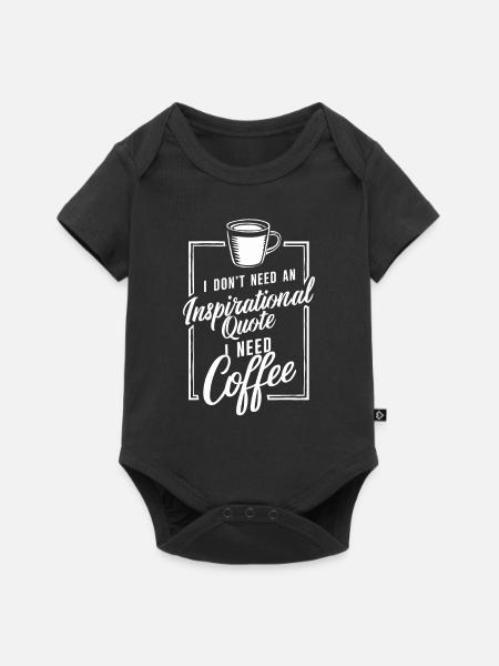 Barista - Ich Brauche Kaffee Kein Inspirierendes - Baby Premium Kurzarmbody - Schwarz