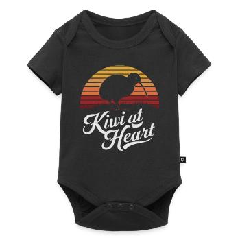 Kiwi at Heart New Zealand Souvenir - Baby Premium short-sleeve bodysuit - black - Front
