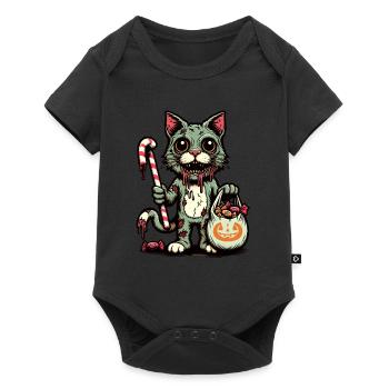 Chat zombie mort-vivant Trick or Treat - Body à manches courtes Premium Bébé - noir - Devant