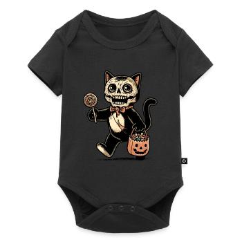 Chat zombie effrayant Trick Or Treat - Body à manches courtes Premium Bébé - noir - Devant