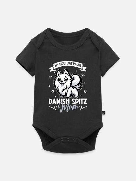 Dänischer Spitz Mama - Baby Premium Kurzarmbody - Schwarz