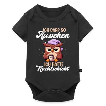 I'm allowed to look like I had night shift owl - Baby Premium short-sleeve bodysuit - black - Front