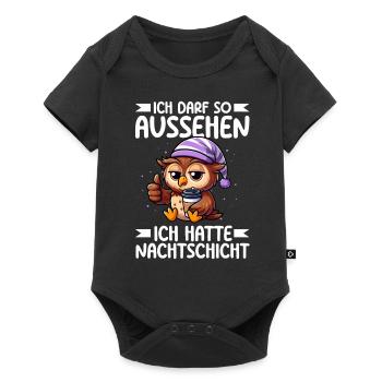 I'm allowed to look like I had night shift owl - Baby Premium short-sleeve bodysuit - black - Front