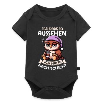 I'm allowed to look like I had night shift owl - Baby Premium short-sleeve bodysuit - black - Front