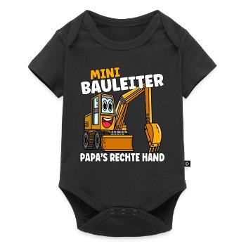 Le bras droit de papa, petit chef de chantier - Body à manches courtes Premium Bébé - noir - Devant