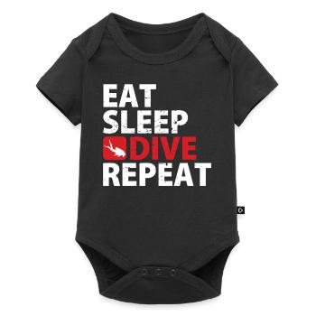 Eat Sleep Dive Repeat - Baby Premium short-sleeve bodysuit - black - Front