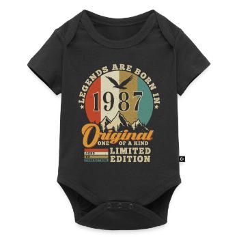 Original 1987 Cadeau D'anniversaire 1987 Authentic - Body à manches courtes Premium Bébé - noir - Devant