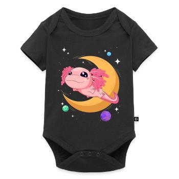 Mignon Espace Axolotl Kawaii Pastel Goth - Body à manches courtes Premium Bébé - noir - Devant