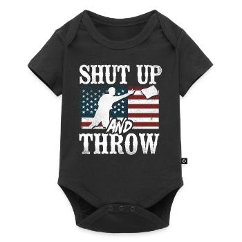 Cornhole Team Bean Bag Player - Baby Premium Kurzarmbody - Schwarz - Vorne