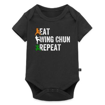 Manger Wing Chun Repeat - Wing Chun drôle - Body à manches courtes Premium Bébé - noir - Devant