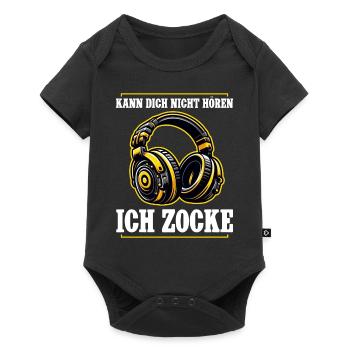 I can't hear you, I'm gaming - Baby Premium short-sleeve bodysuit - black - Front