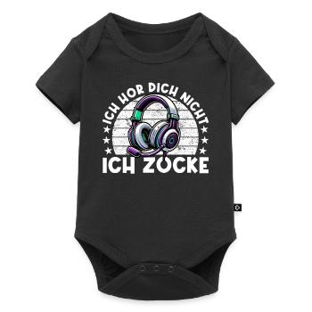 I can't hear you, I'm gaming - Baby Premium short-sleeve bodysuit - black - Front