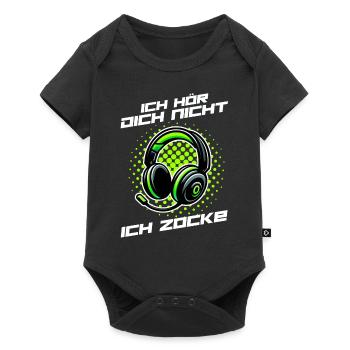 I can't hear you, I'm gaming - Baby Premium short-sleeve bodysuit - black - Front