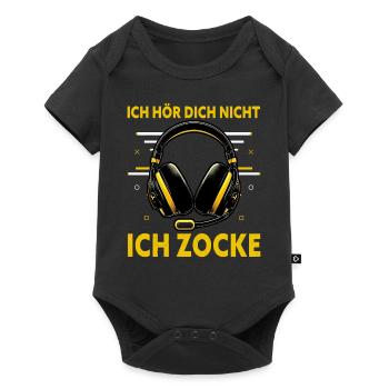 I can't hear you, I'm gaming - Baby Premium short-sleeve bodysuit - black - Front