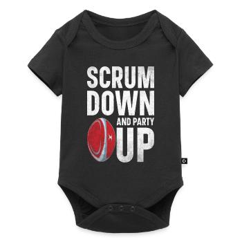 Cadeau Rugby Joueur de rugby Entraîneur de rugby - Body à manches courtes Premium Bébé - noir - Devant