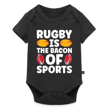 Cadeau Rugby Joueur de rugby Entraîneur de rugby - Body à manches courtes Premium Bébé - noir - Devant