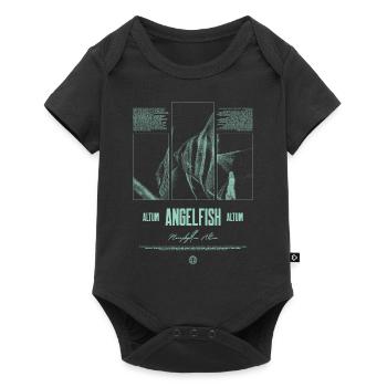 Altum Kaiserfisch Buntbarsch Aquarium Fischhalter - Baby Premium Kurzarmbody - Schwarz - Vorne