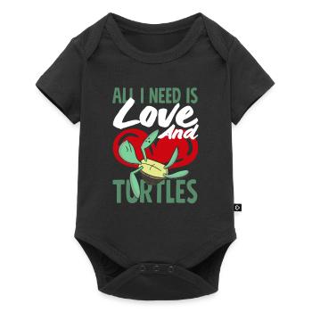Tortue Tortue Mer Cadeau - Body à manches courtes Premium Bébé - noir - Devant