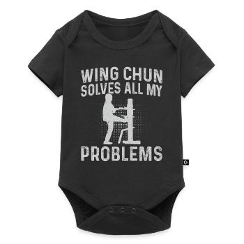 Wing Chun solves all my problems - Wing Chun Marti - Baby Premium short-sleeve bodysuit - black - Front