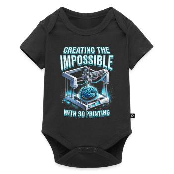 Creating The Impossible With 3D Printing - Baby Premium Kurzarmbody - Schwarz - Vorne