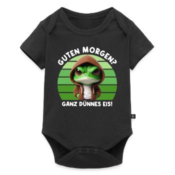 Guten Morgen? Ganz Dünnes Eis Frog Frosch Lustiger - Baby Premium Kurzarmbody - Schwarz - Vorne