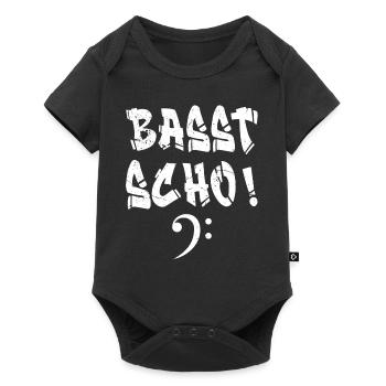 Basst scho - conception de musicien drôle - Body à manches courtes Premium Bébé - noir - Devant