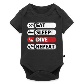 Eat Sleep Dive Repeat - Baby Premium short-sleeve bodysuit - black - Front