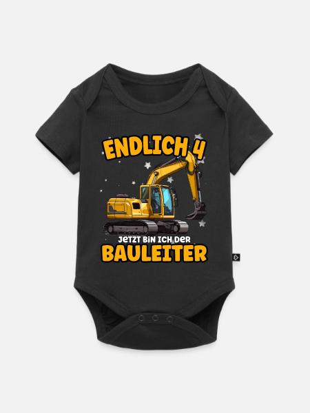 Endlich 4 - jetzt bin ich der Bauleiter - Baby Premium Kurzarmbody - Schwarz