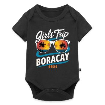 Girls Trip Boracay 2024 - Baby Premium Kurzarmbody - Schwarz - Vorne