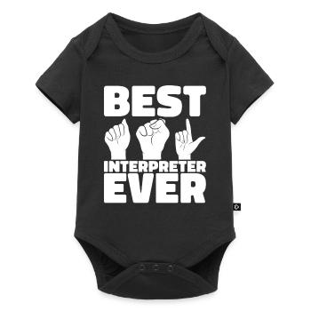 ASL Lehrer Amerikanische Zeichensprache - Baby Premium Kurzarmbody - Schwarz - Vorne
