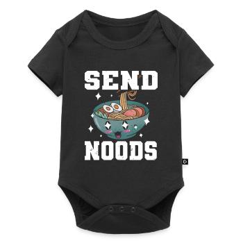 Send Noods Funny Japanese Ramen Noodle - Baby Premium short-sleeve bodysuit - black - Front