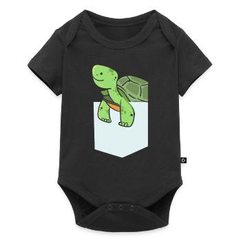Tortue Tortue Mer Cadeau - Body à manches courtes Premium Bébé - noir - Devant