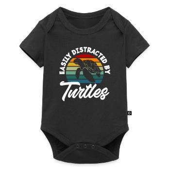 Tortue Tortue Mer Cadeau - Body à manches courtes Premium Bébé - noir - Devant