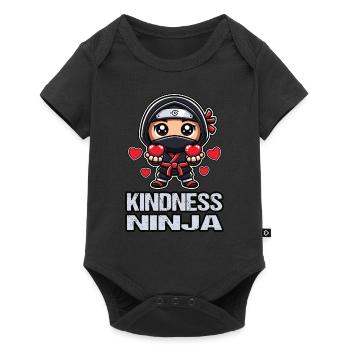 Kindness Ninja - Baby Premium Kurzarmbody - Schwarz - Vorne