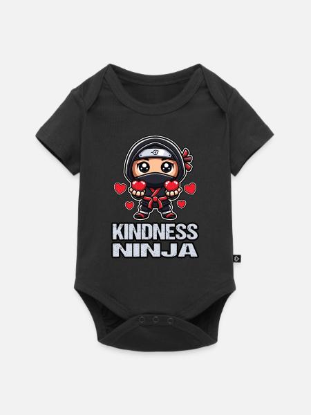 Kindness Ninja - Baby Premium Kurzarmbody - Schwarz