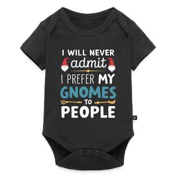 Garden Gnomes Gnome Lover Funny Gnome Gardening - Baby Premium short-sleeve bodysuit - black - Front