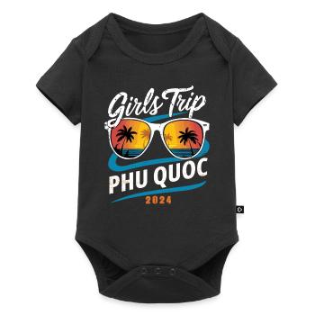 Voyage entre filles Phu Quoc 2024 - Body à manches courtes Premium Bébé - noir - Devant