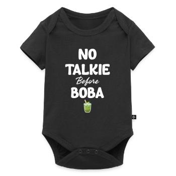 No Talkie Before Boba Bubble Japanese - Baby Premium short-sleeve bodysuit - black - Front