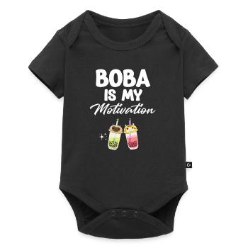 Boba Is My Motivation Bubble Japan K-pop - Baby Premium short-sleeve bodysuit - black - Front