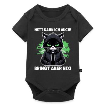 Je peux aussi être gentille ! Mais ça ne sert à rien ! Chat Drôle - Body à manches courtes Premium Bébé - noir - Devant